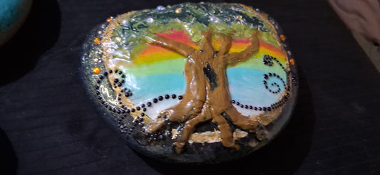 Tree of Knowledge Mandala on Stone